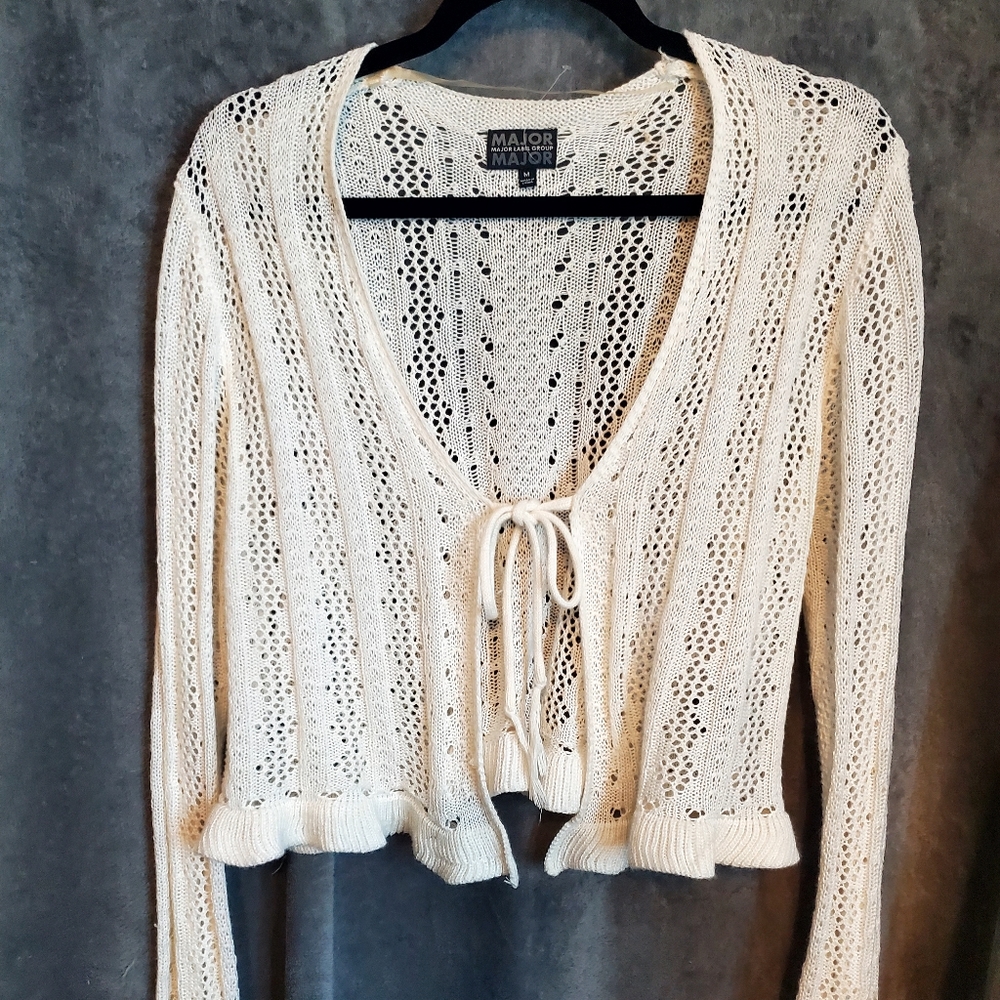 Knit white cardigan
